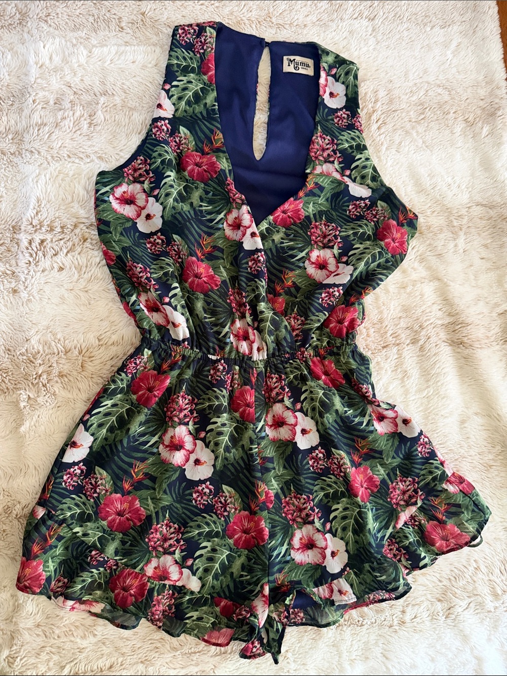 Mumu Floral Tropical Print Romper - 🌸